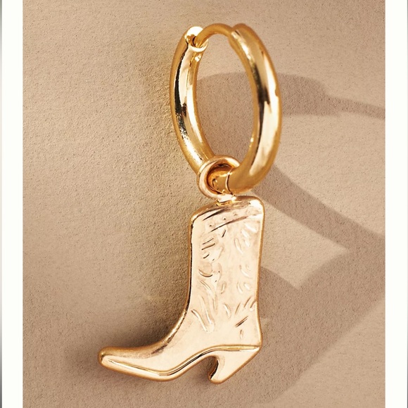 Cowboy Boot Huggie Earrings - Picture 4 of 5
